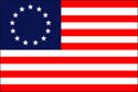 U. S. 13 Star Betsy Ross (1777-1795) - 4"x6" Desk Flag