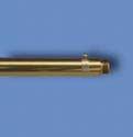 108" x 1 1/8" x 2 Pce Deluxe Aluminum Lead Pole-Adapters-Gold