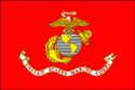 4"x6" Marine Corps, Mounted (Desk), Black Staff