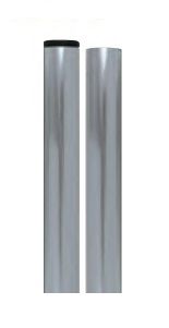 8' x 1" x 2 Pce Aluminum Marching/Spirit Pole-Silver