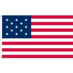 U.S. 13 Star (1777-1795), 3’x5’ U.S. Flag, Nylon, Heading & Grommets