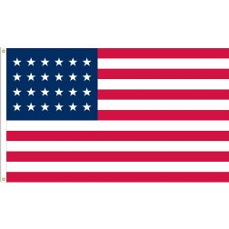 U.S. 24 Star (1822-1836), 3’x5’ U.S. Flag, Nylon, Heading & Grommets