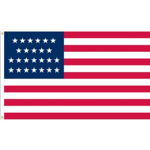 U.S. 25 Star (1836-1837), 3’x5’ U.S. Flag, Nylon, Heading & Grommets