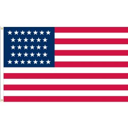 U.S. 32 Star (1858-1859), 3’x5’ U.S. Flag, Nylon, Heading & Grommets