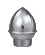 Orn-Acorn, Slip Fit  2" for 1" Pole-Plastic-Silver