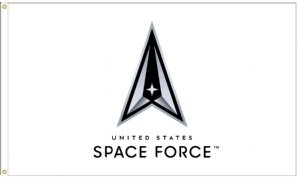 3’x5’ White Nylon Space Force Logo Flag
