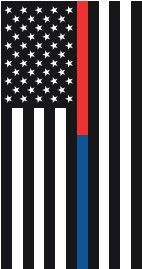 U.S. Thin Red & Blue Line Flag 3'x5'