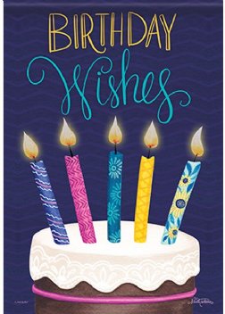 Birthday Candles Decorative Banner