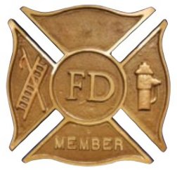 Fire Department Grave Marker - Bronze