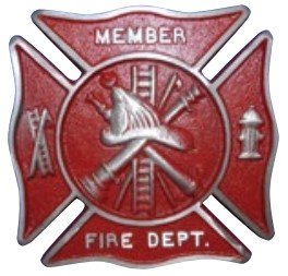 Fire Department Grave Marker - Red