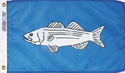 Fun Flags - Fish - Striped Bass on light blue