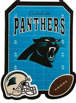 Carolina Panthers Burlap Door Hanger