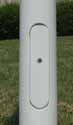 25' White Fiberglass Flagpole with Ground Sleeve Mount-Internal Halyard-Large Door