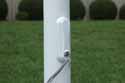 20' White Fiberglass Flagpole with Hinge Base Mount-Internal Halyard - Small Door