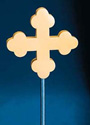 12" x 12" Botonee Painted Gold Aluminum Cross