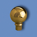 Orn-Gold Ball 4.25" x 3"-Metal w/Ferrule