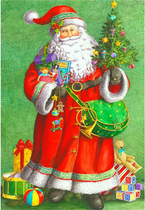 Christmas - Traditional Santa - Printed 