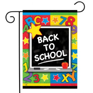 Back To School Chalkboard Garden Flag