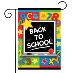 Back To School Chalkboard Garden Flag
