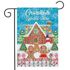 Grandkids Spoiled Here Christmas Garden Flag