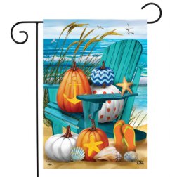 Fall At The Beach Garden Flag