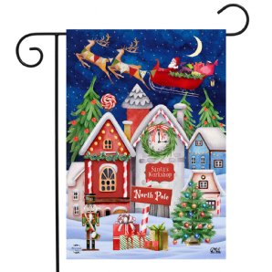 Christmas - North Pole Magic Garden Flag