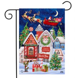 Christmas - North Pole Magic Garden Flag