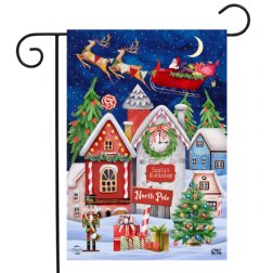 North Pole Magic Garden Flag