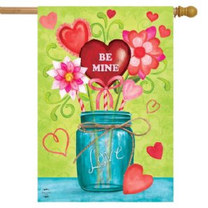 Valentine's Mason Jar House Flag