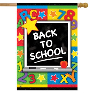 Back To School Chalkboard House Flag