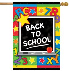 Back To School Chalkboard House Flag