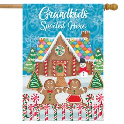 Christmas - Grandkids Spoiled Here Christmas House Flag