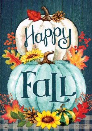 Fall - Happy Fall Pumpkins House Flag