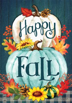 Fall - Happy Fall Pumpkins House Flag