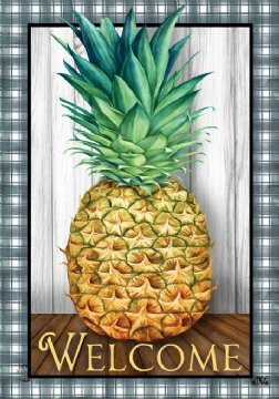 Hospitality - Checkered Pineapple House Flag