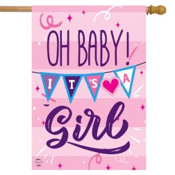 Oh Baby! It’s a Girl House Flag