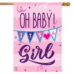 Baby - Oh Baby! It’s a Girl House Flag