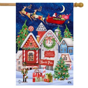 North Pole Magic House Flag