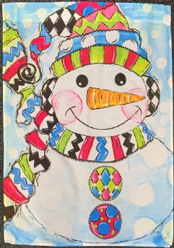 Winter - Whimsy Snowman - Printed