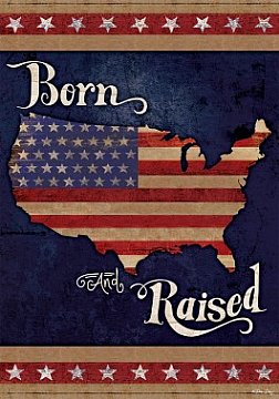 Patriotic - Born and Raised - Printed