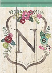 Monogram - Floral Monogram - N