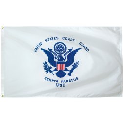 3'x5' Coast Guard, Nylon, Heading & Grommets