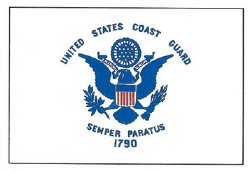 12"x18" Coast Guard (Boat), Nylon, Heading & Grommets