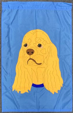 Dog Banners – Cocker Spaniel Wearing a Blue Collar