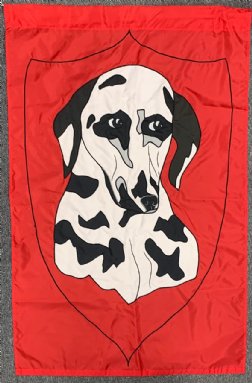 Dog Banners – Dalmatian With Firefighter Shield