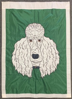 Dog Banners – Poodle – Banner with White Borders