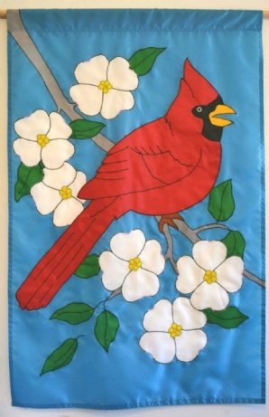 Birds - Cardinal on Dogwood