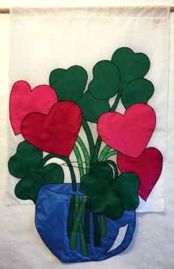 St. Patrick's Day - Heart & Shamrock Vase