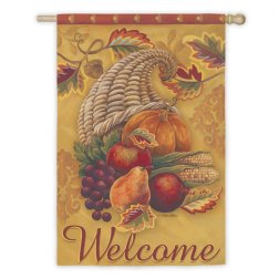 Fall - Welcome Horn of Plenty House Flag