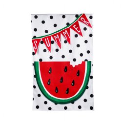 Summer - Watermelon House Burlap Flag